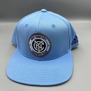 New York City FC Hat Youth Blue Adidas Snap Back MLS Cap‎ New